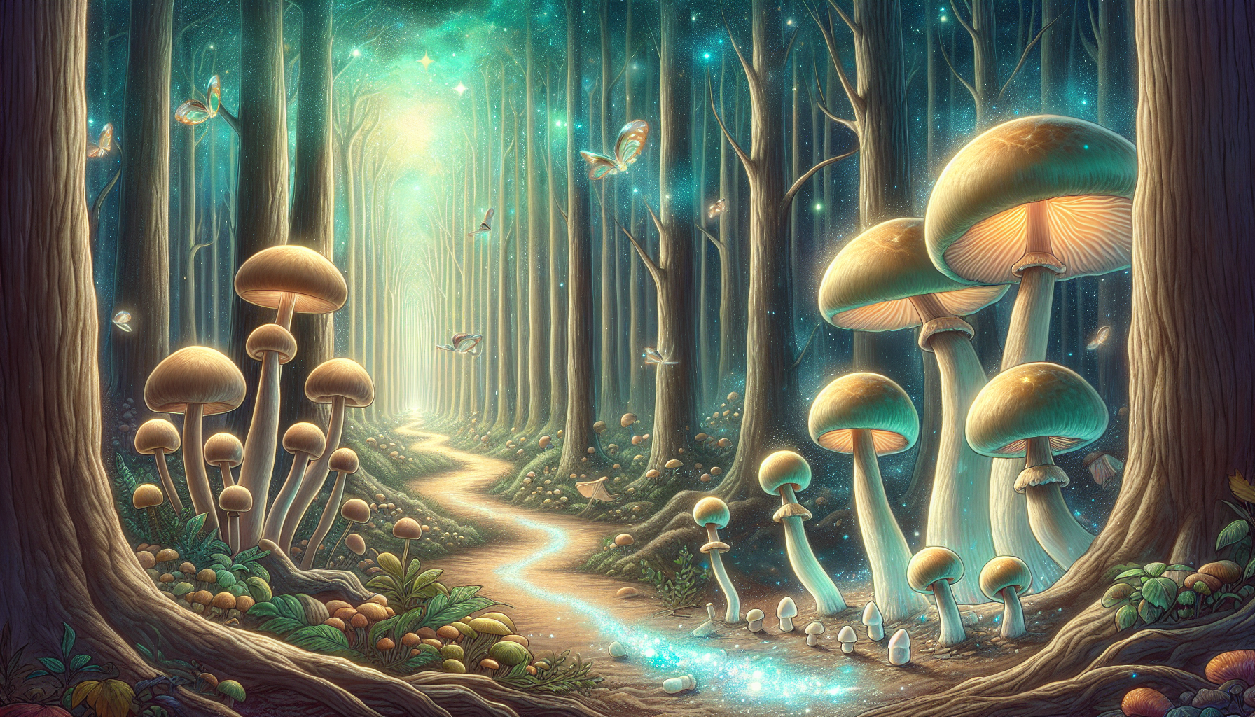 Artistic depiction of dosing guidelines for magic mushroom experience