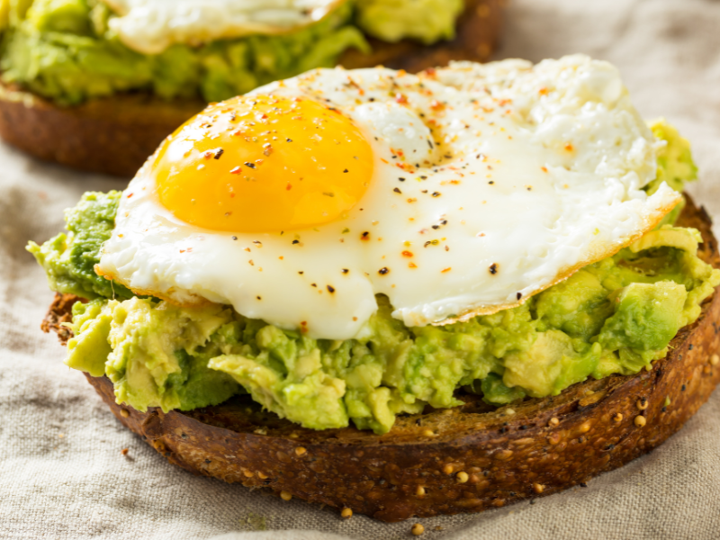 Egg and avocado toast