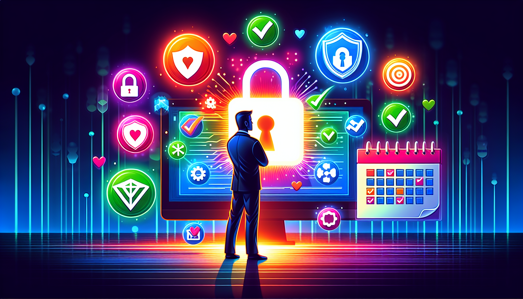 An illustration of a website owner implementing security measures against spam websites.