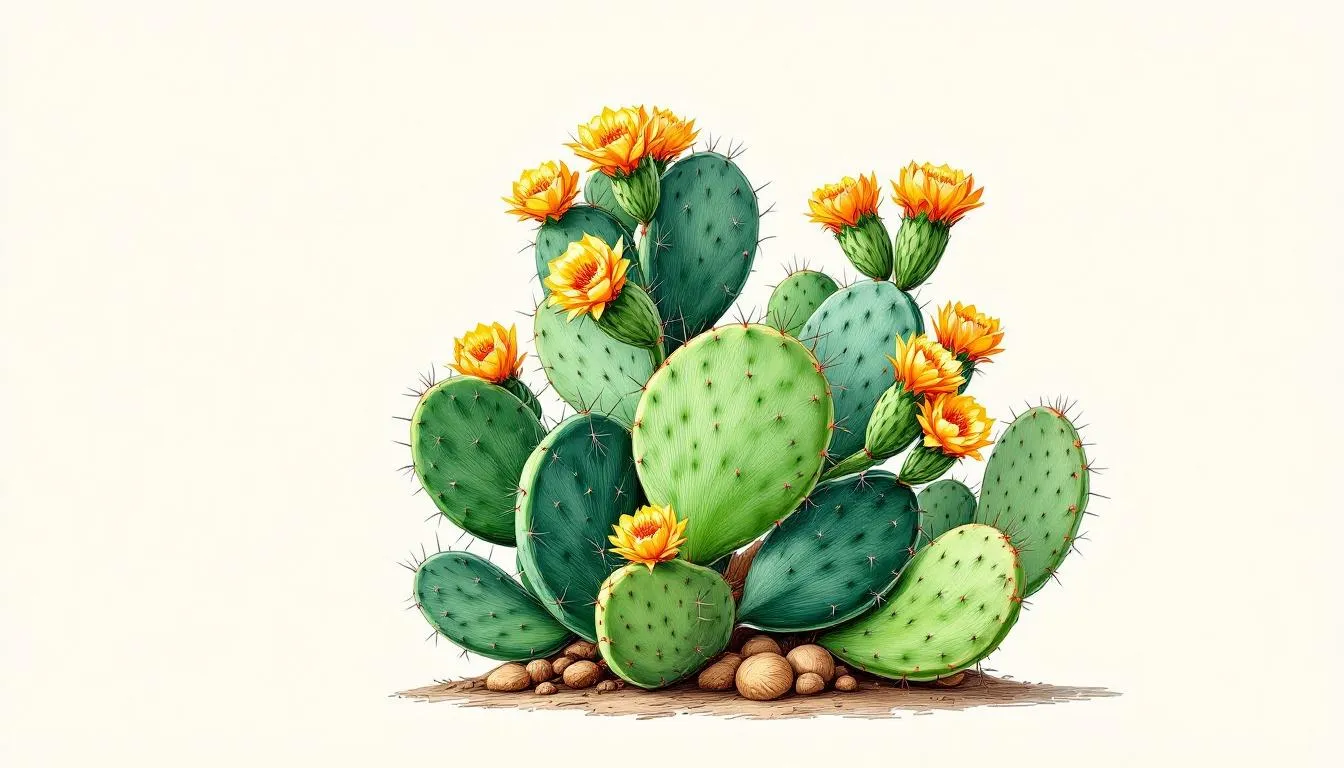 Pflege und Bewässerung eines Opuntia Ficus Indica.