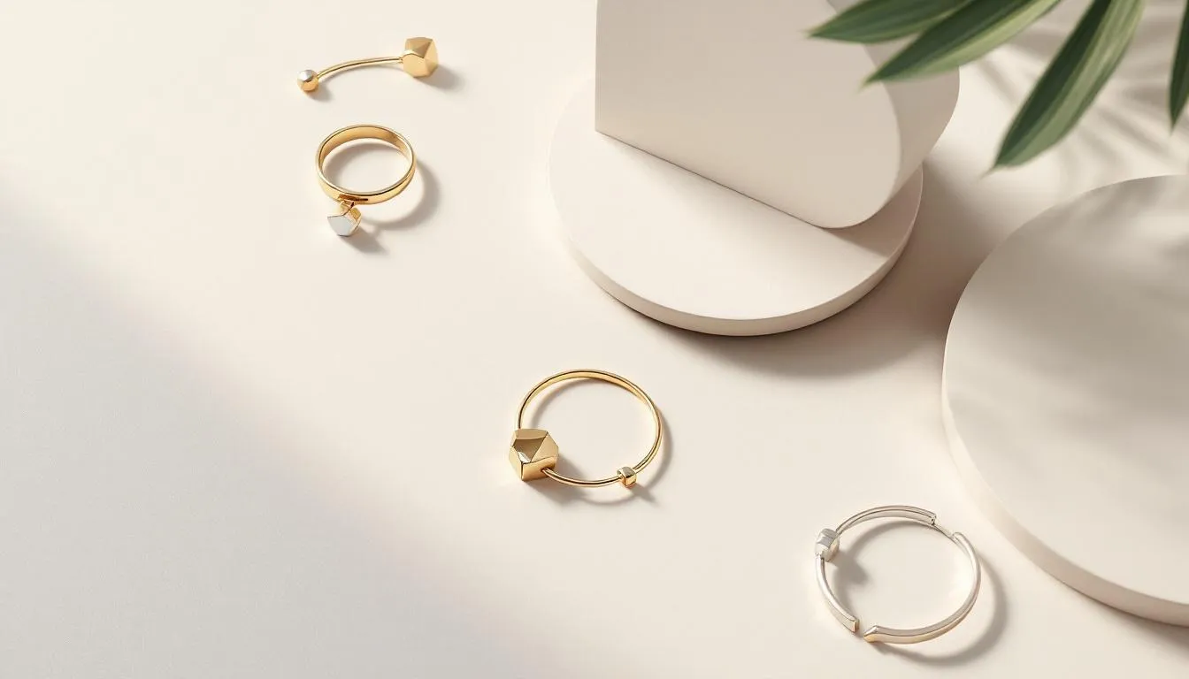 Mixed metal jewellery pieces that highlight harmonious elegance.