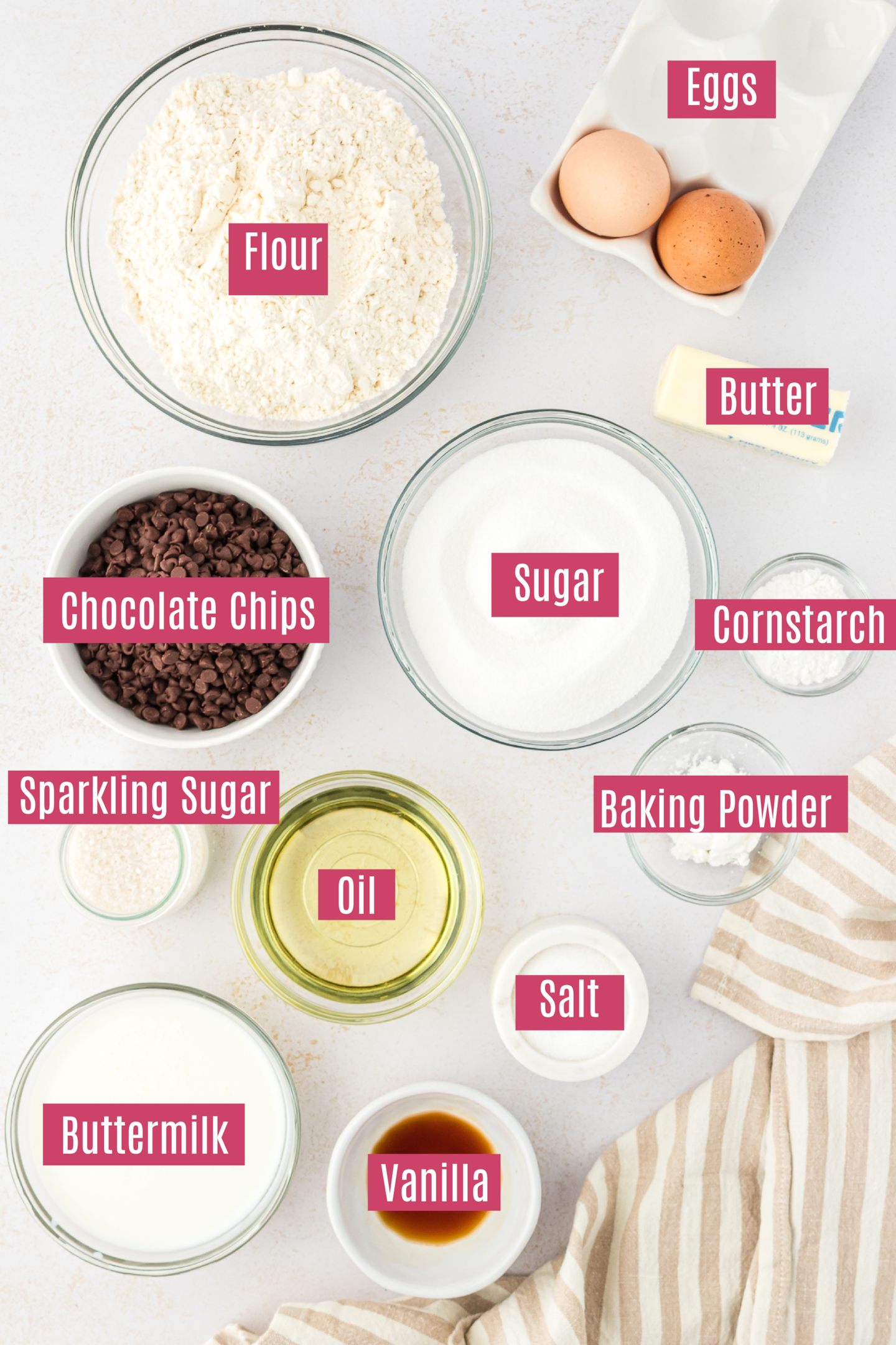 chocolate chip muffin ingredients
