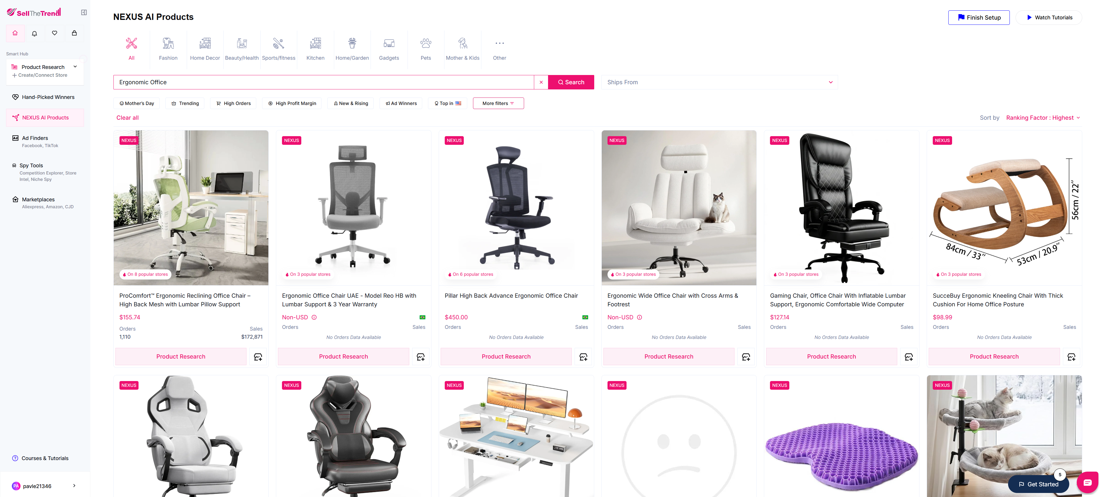 find dropshipping suppliers who sell office equipment using sell the trend