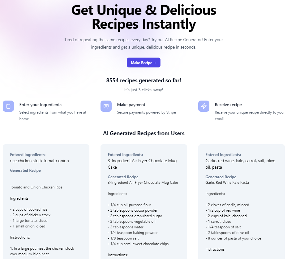 ai powered recipe generator to help you meal plan