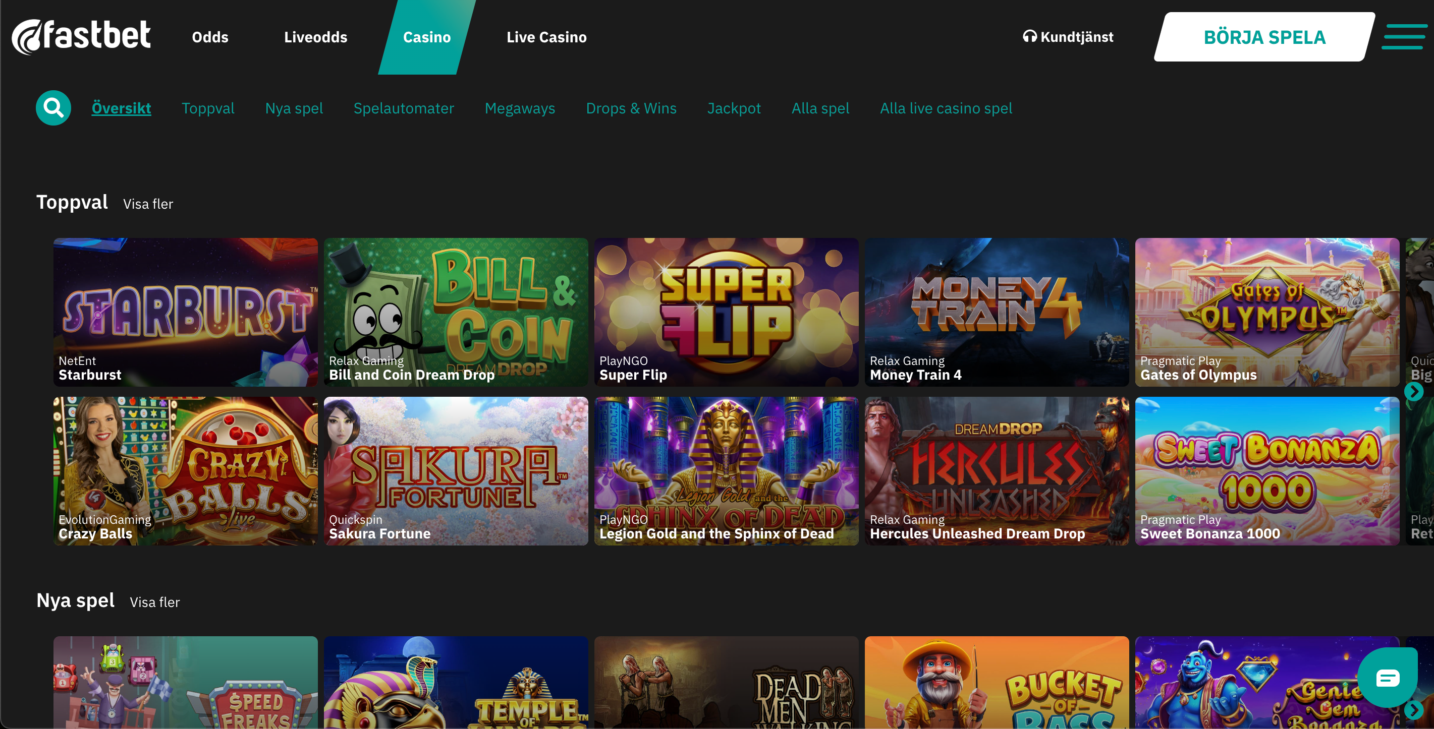 Fastbets casinoutbud