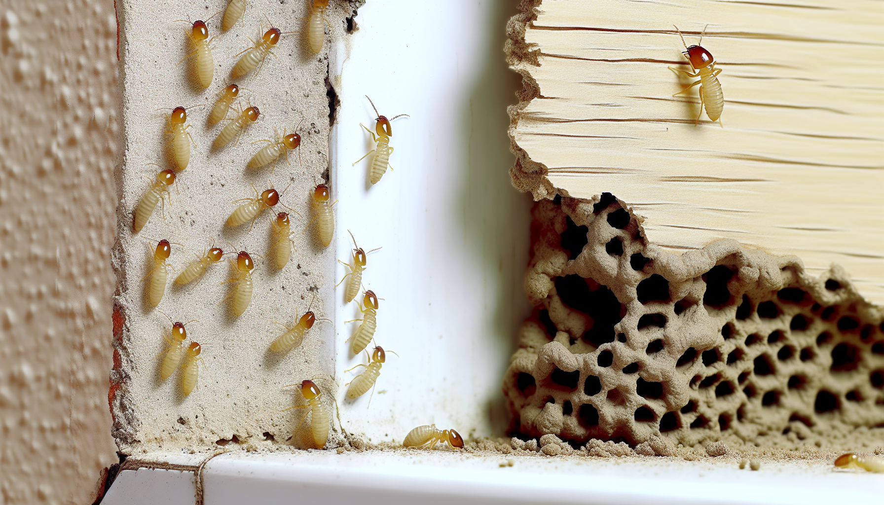 Photo of termite infestation signs