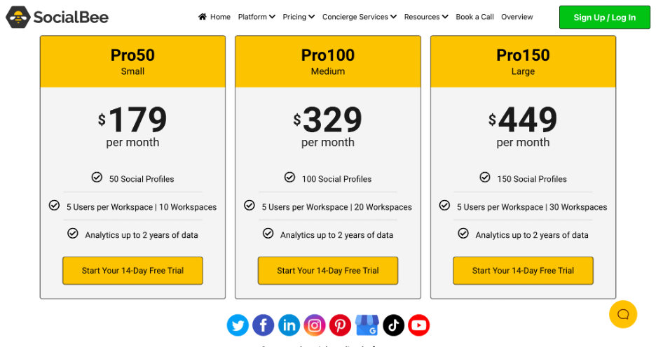 SocialBee Agency Pricing