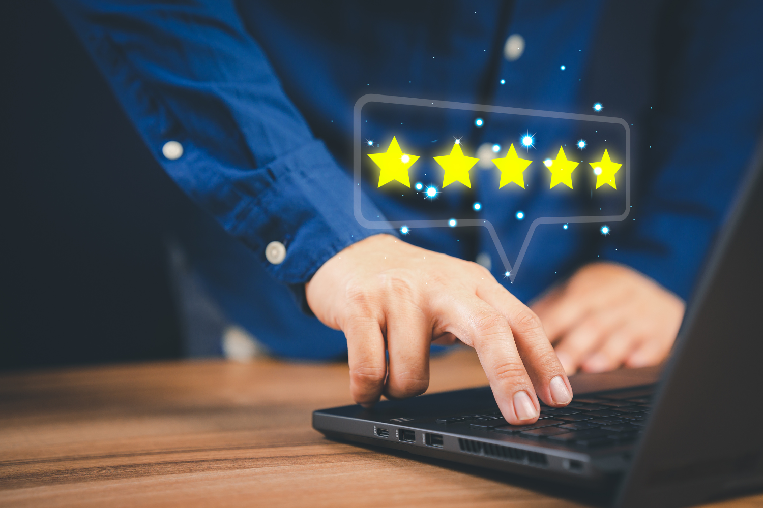 Image depicting 5-star reviews.