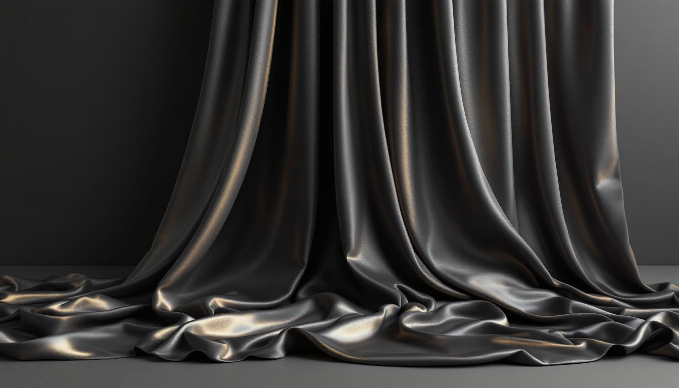 An elegant satin fabric cloth draped gracefully.