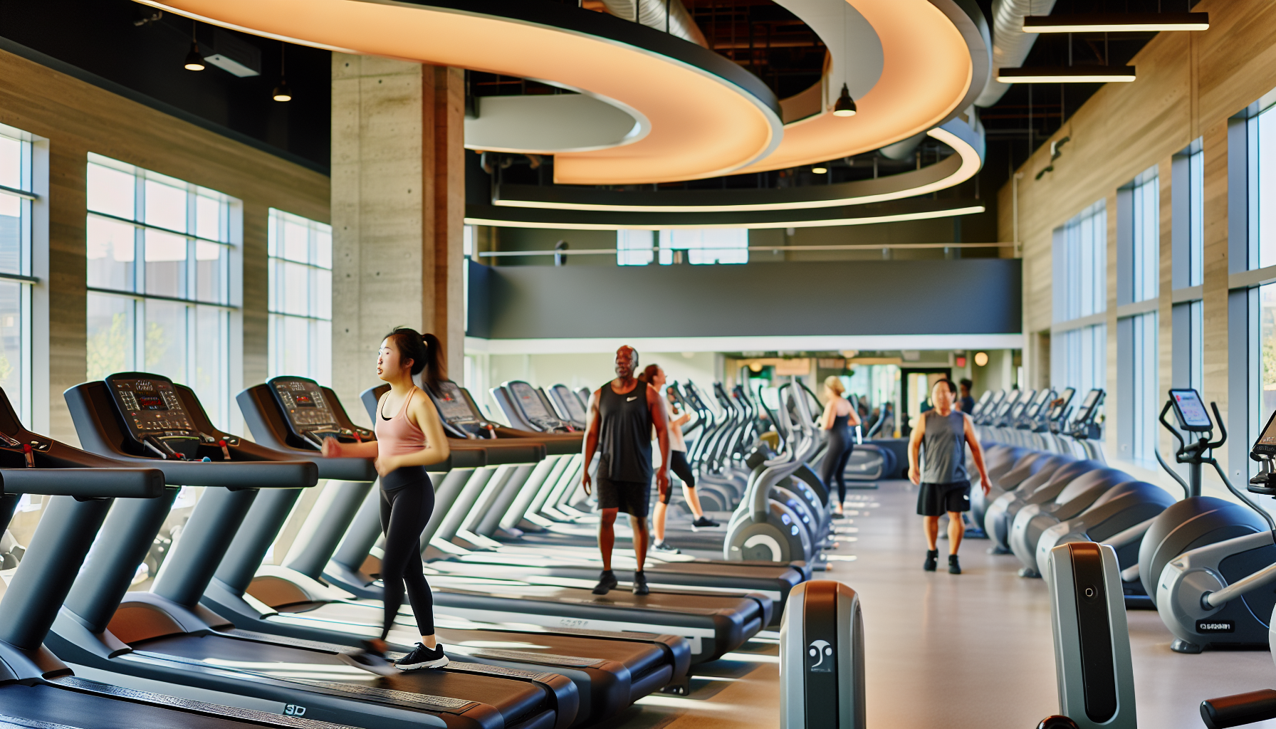 Luxury gym equipment and spacious interior at Vancouver's elite fitness center