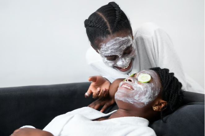 Freepik | beautiful women doing a facial treatment at home