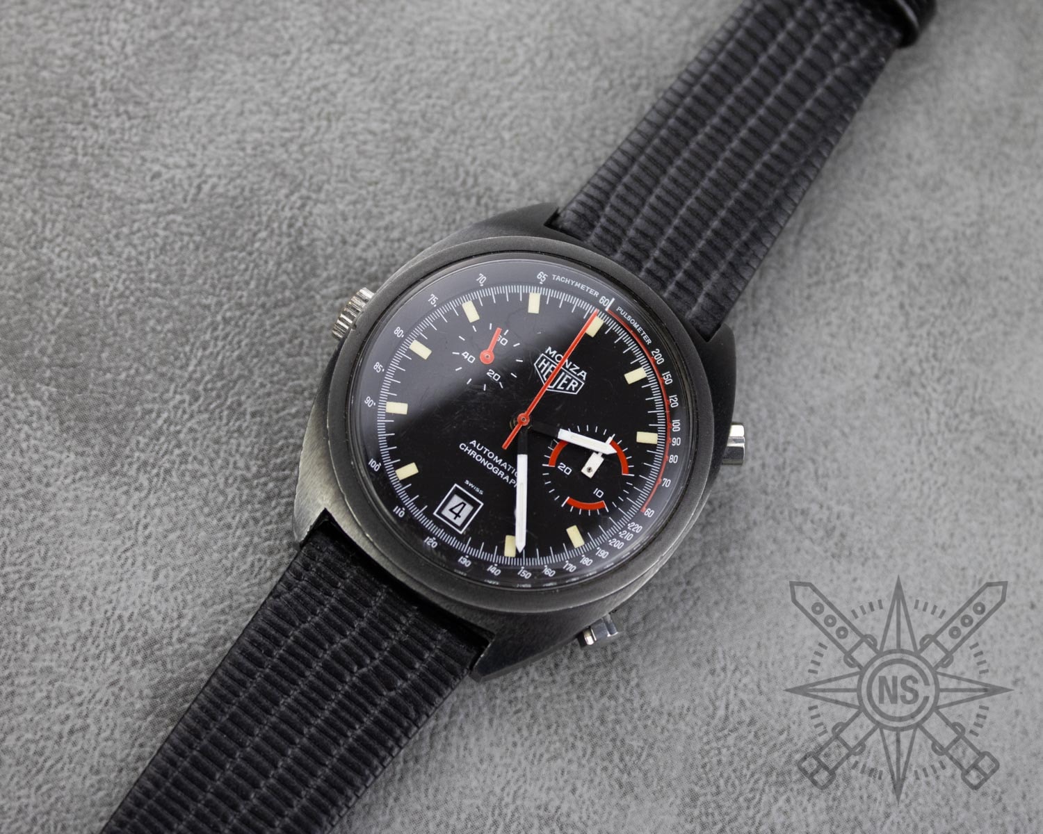 A stylish lizard leather watch strap displayed elegantly.