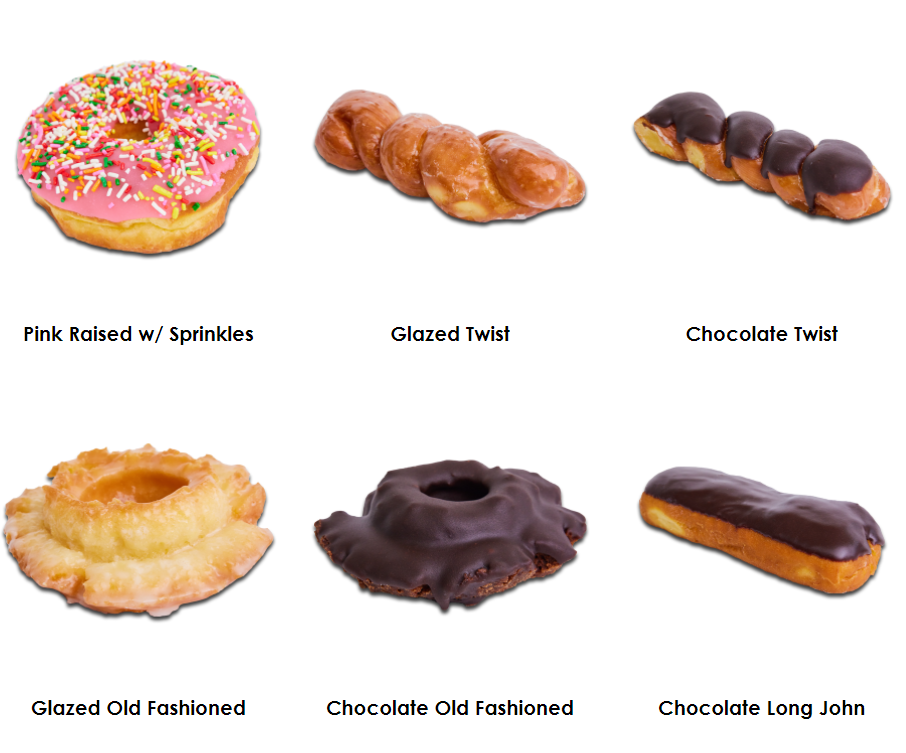 Some of the flavors from the Deluxe Selection | Photo from Randy's Donuts