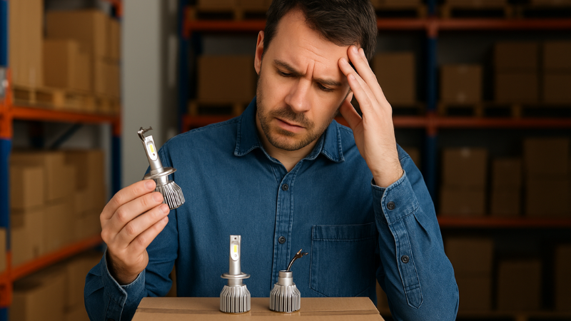 A reseller received faulty lumens measure and bulb models numbers