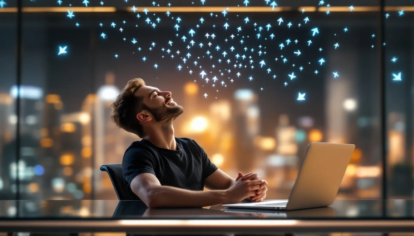 Une personne réfléchissant à une formation growth hacking gratuite.