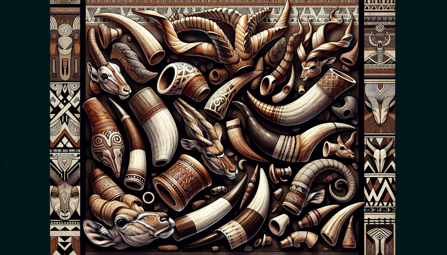 Wholesale Kudu Horns | Creative illustration of crafting with kudu horns