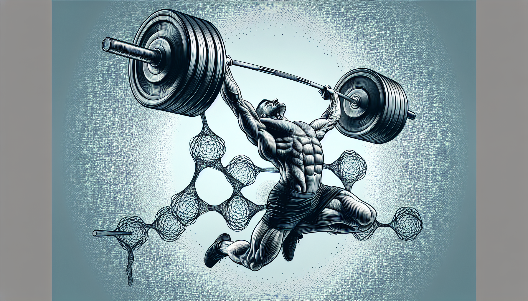 Athlete lifting weights with the word 'Creatine' in the background