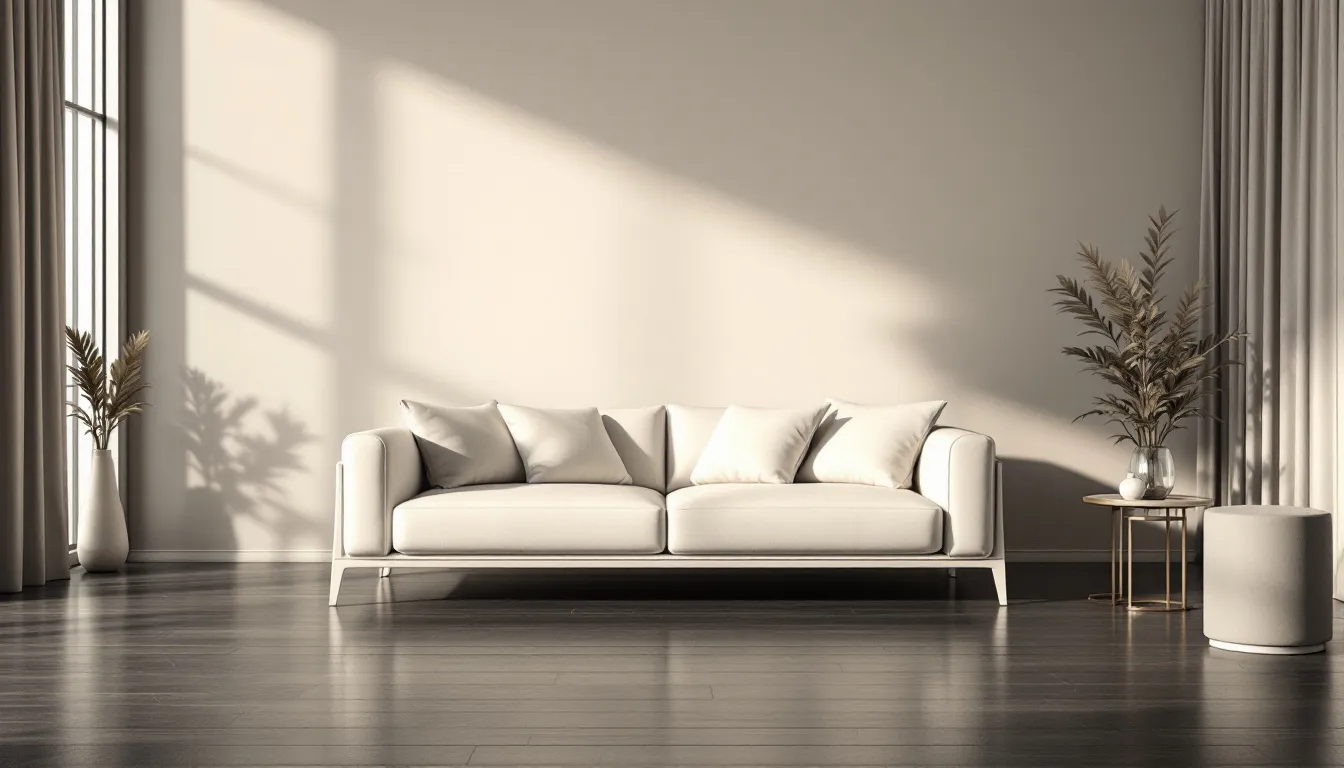A clean and well-maintained sofa illustrating the benefits of regular cleaning.