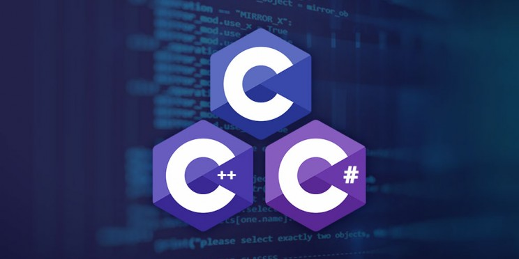 The C, C++, and C# logos