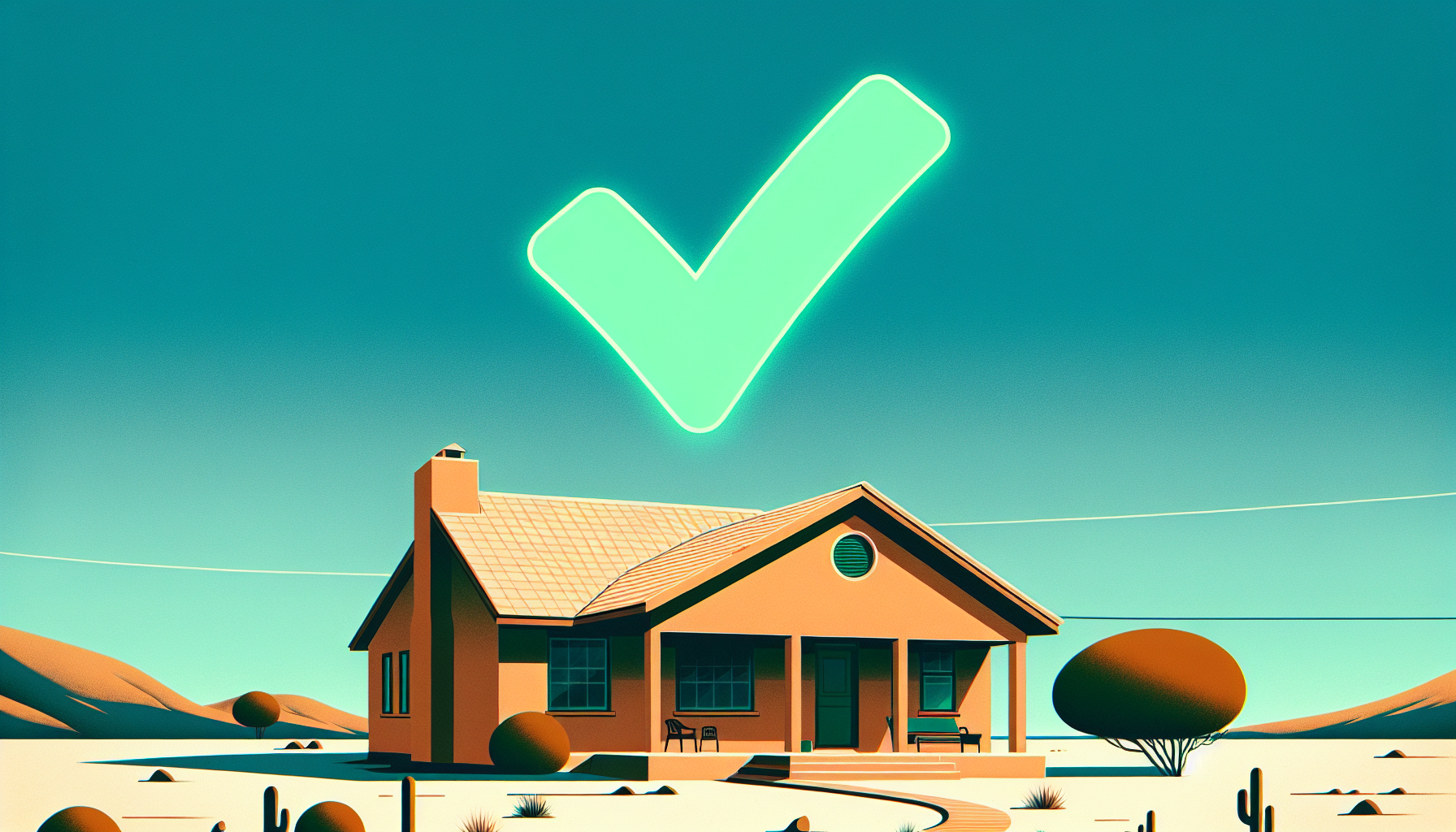 Illustration of a house with a checkmark indicating exemption