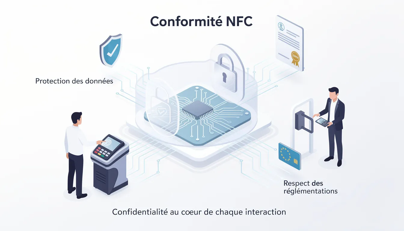 L'image illustre la technologie des puces NFC