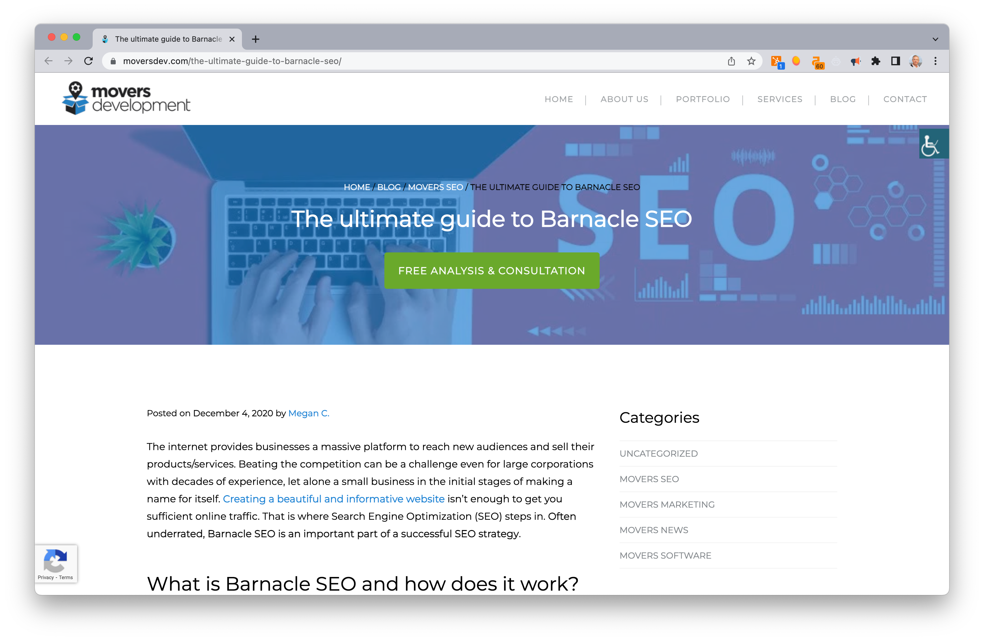 Screen Shot: The Ultimate Guide to Barnacle SEO