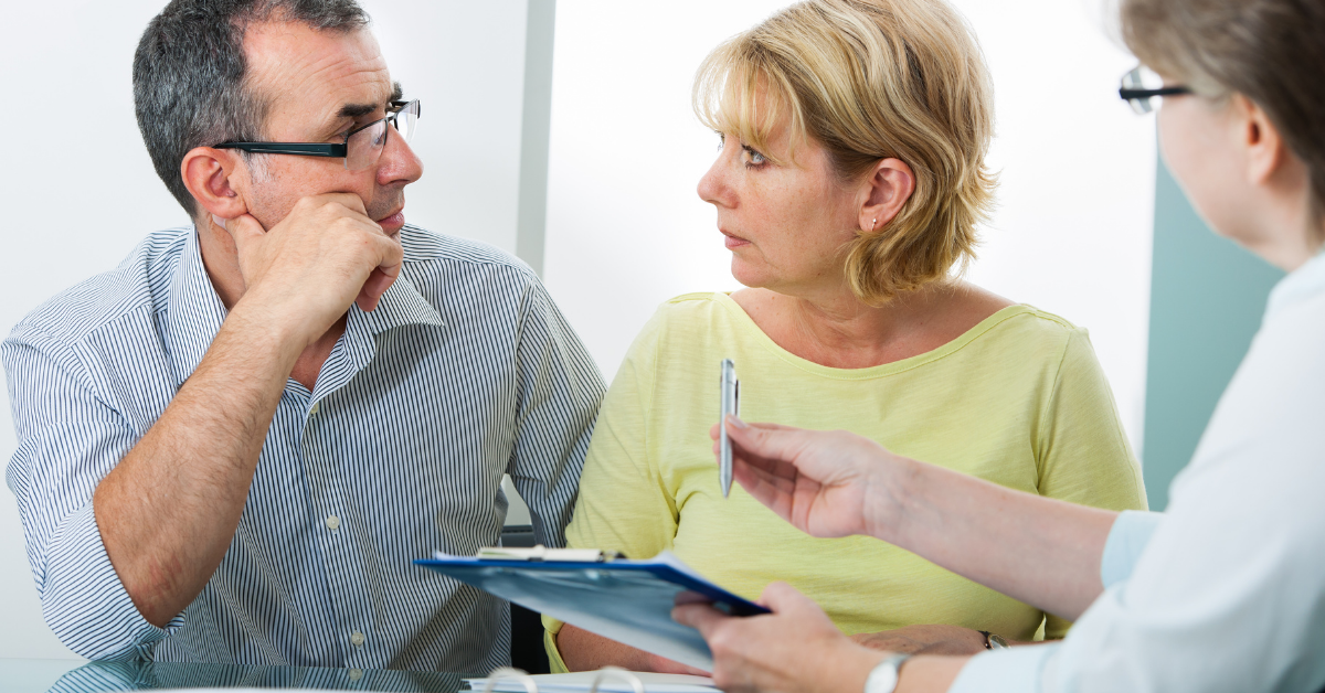 Person attending a credit counseling session during the bankruptcy process.