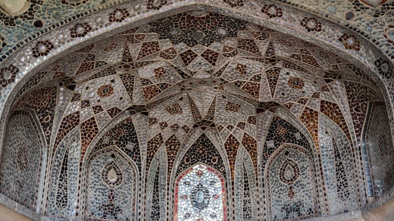 lahore fort, carved, celing 