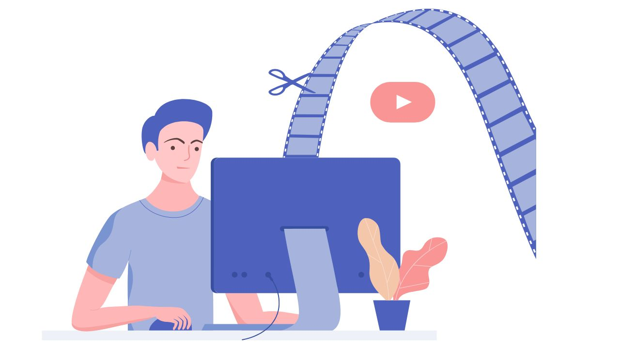 A person using video editing software to improve their skills