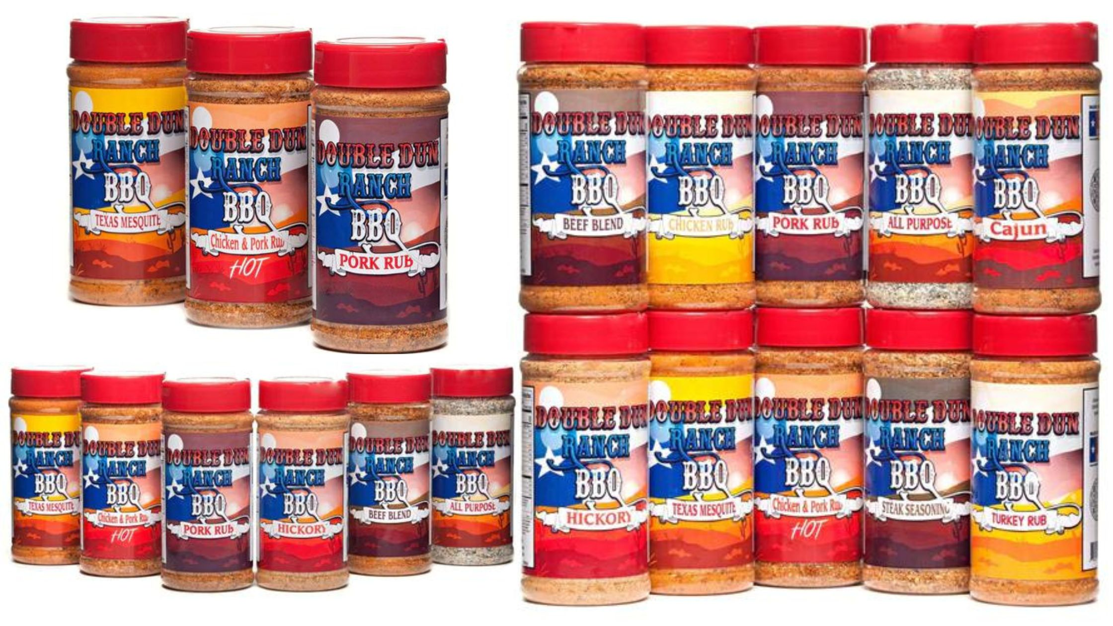 Double Dun Ranch BBQ Rub Bundles: 3, 6, and 10-pack Variety