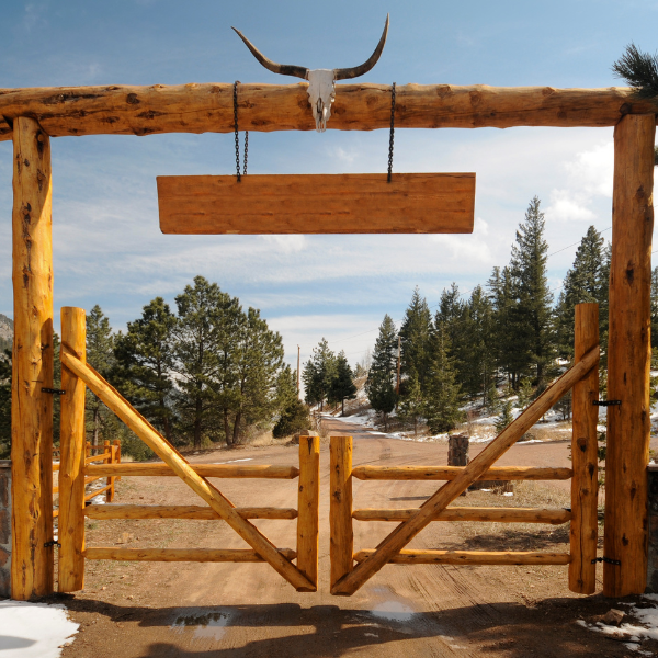An image showing a custom ranch gate designed for enhanced security and protection.