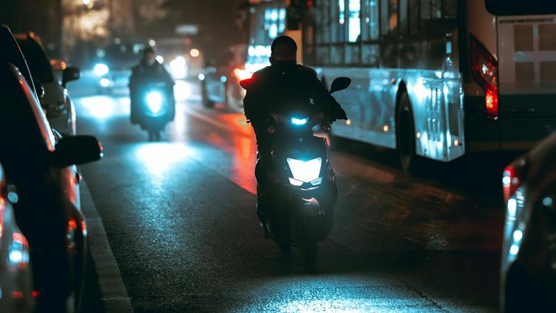 Motorcycles with LED headlights