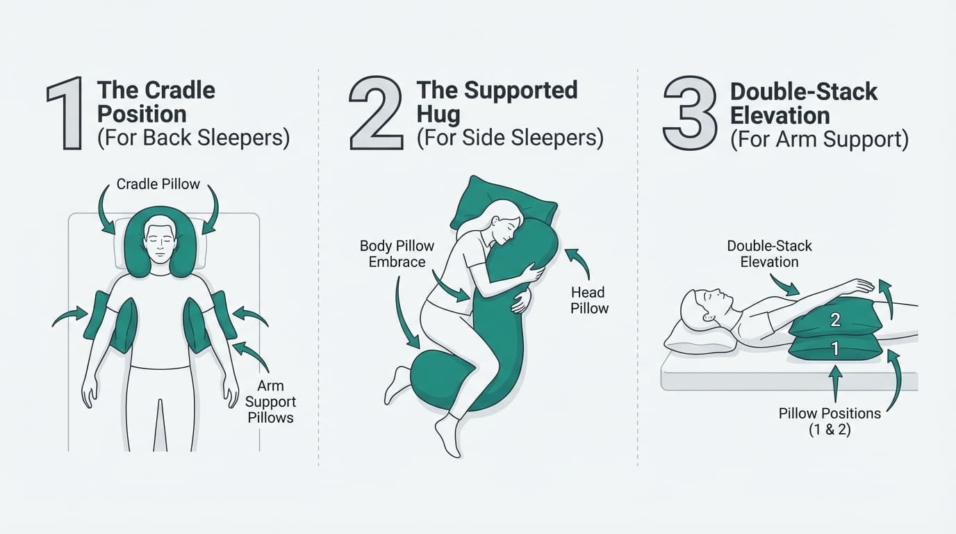 How Do You Configure Pillows for Shoulder Pain Relief?