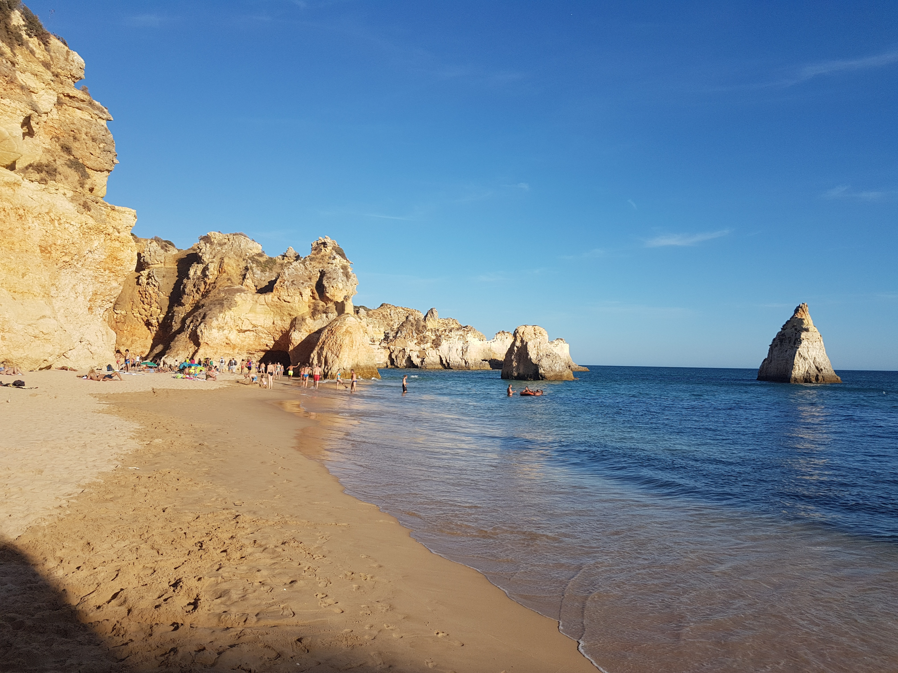 A stunning view of winter in Algarve at one of the beautiful beaches in the region.