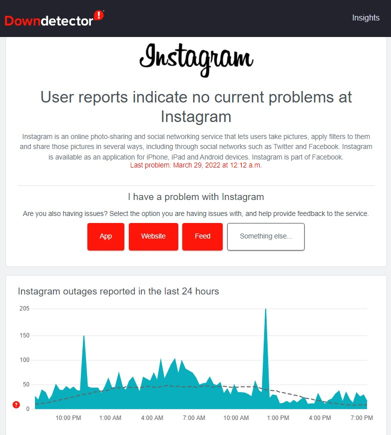 Fix #1 Check Instagram servers