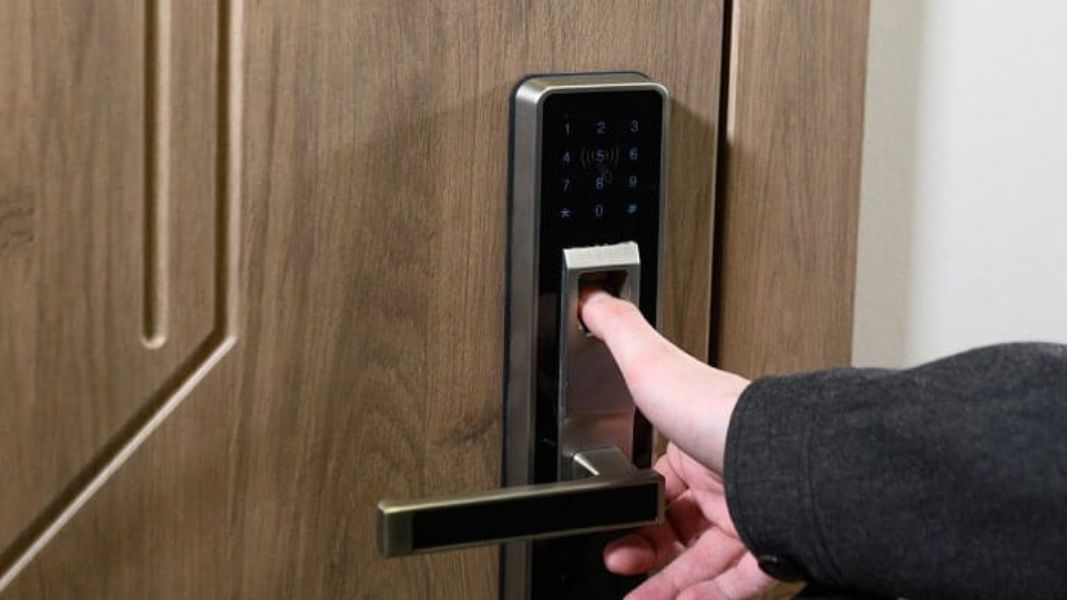 Biometric door clearance lock