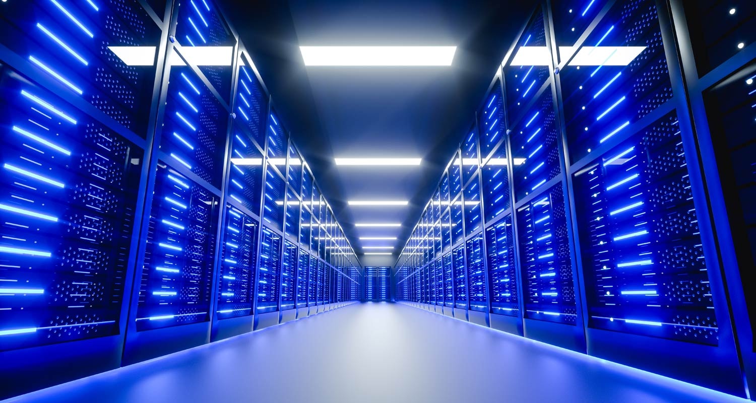 A depiction of AI data centers utilized for cryptocurrency mining.