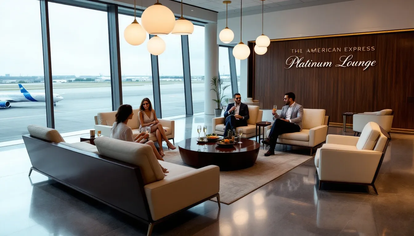 Zugang zu Flughafen Lounges mit der American Express Platinum Karte.