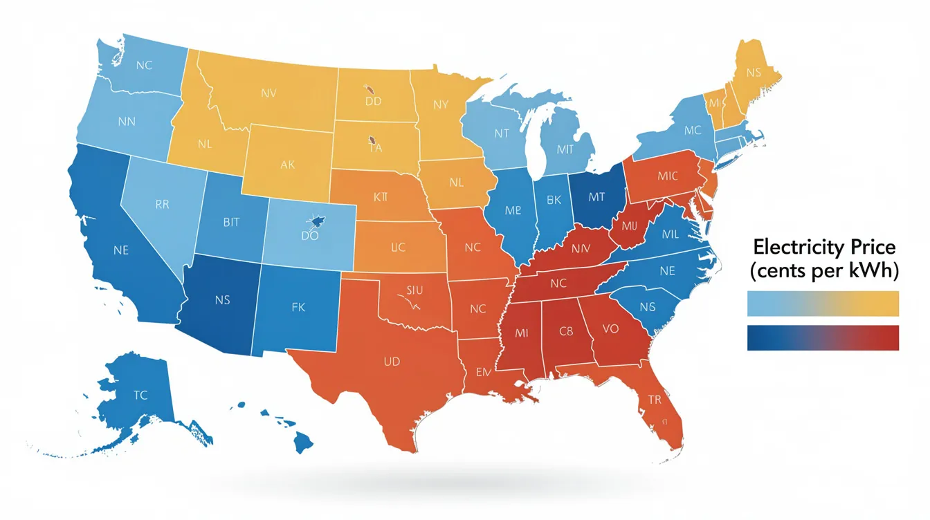 The image depicts a detailed map of the United States, highlighting the regional variations in electricity rates, which can significantly impact the electricity costs associated with different sauna types, including traditional electric saunas and energy-efficient infrared models. Understanding these regional differences can help sauna users manage their energy consumption and optimize their sauna experience while keeping an eye on their electricity bill.