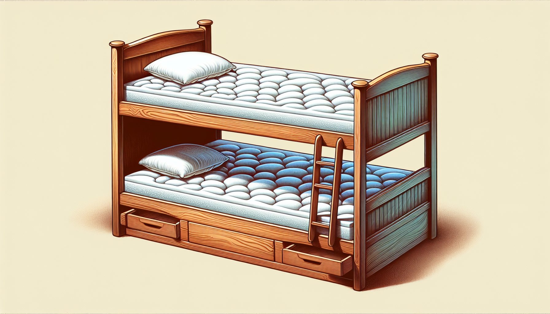 Memory foam mattress for bunk bed comfort