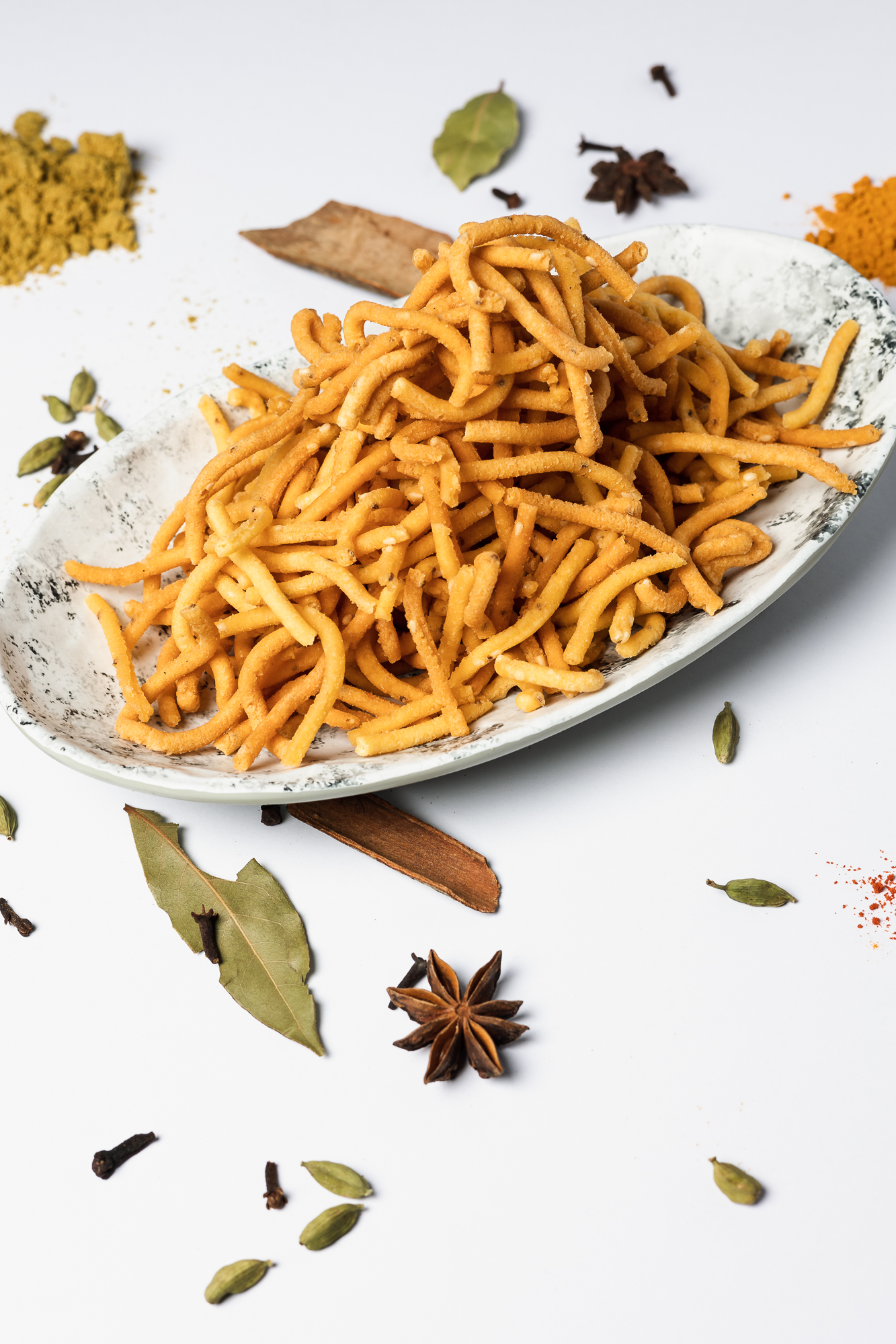 Karapusa or Thin Sev Crunchy snack to Order online from Swagath Foods Pendle Hill, Sydney NSW