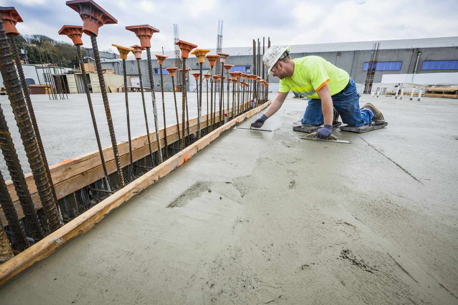 Concrete curing process with hydration, moisture, and temperature