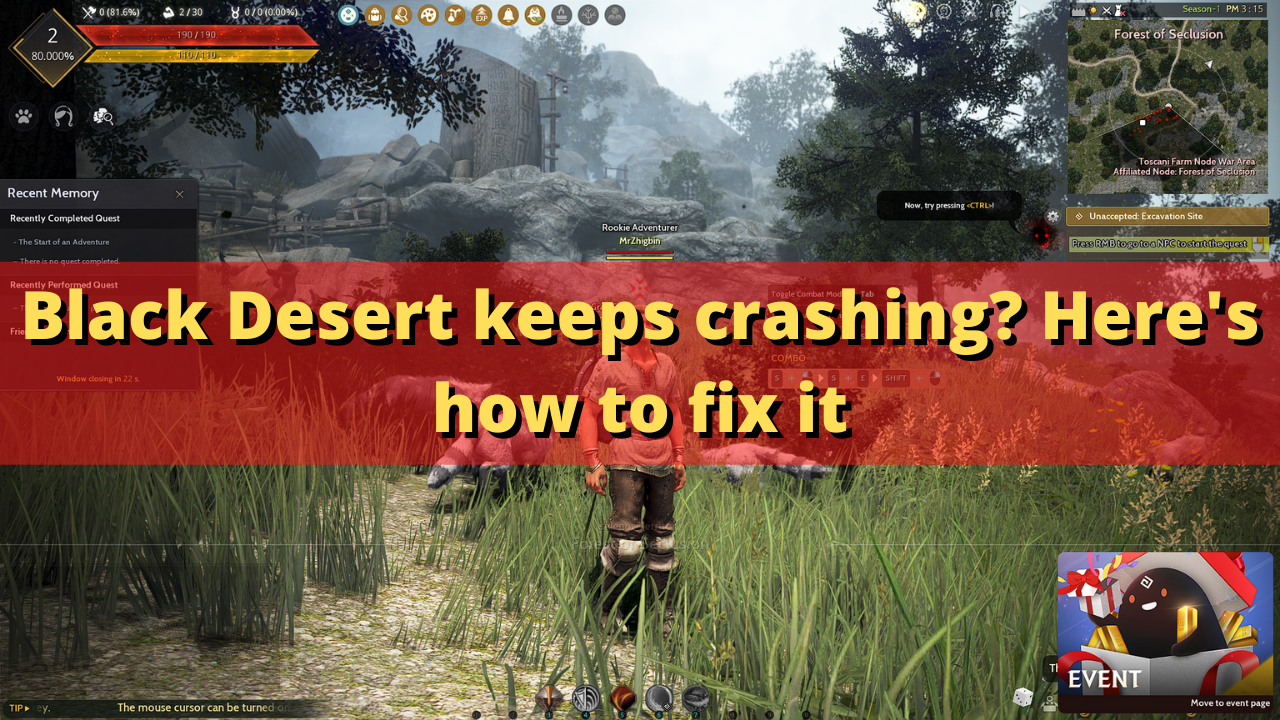 Black Desert Online Crashing on PC