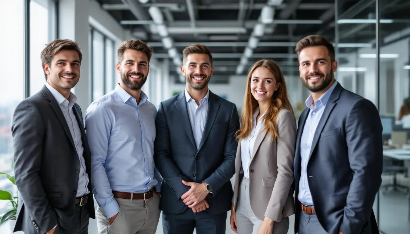 In der Bildbeschreibung sieht man einen Arbeitgeber, der neue Mitarbeiter vorstellt, während sie an ihrem ersten Arbeitstag im Unternehmen sind. Der Fokus liegt auf dem Onboarding-Prozess, der die Integration der neuen Kollegen in das Team und die Einarbeitung in ihre Aufgaben und Funktionen erleichtert.