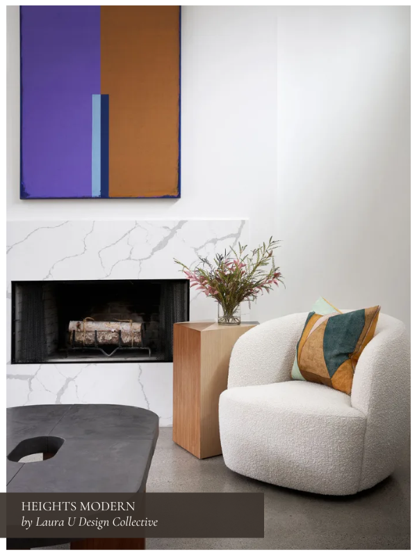 expansive windows aren't the only way to make architectural impact; see the minimalist fireplace and modern architecture above