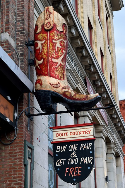 boots for sale sign