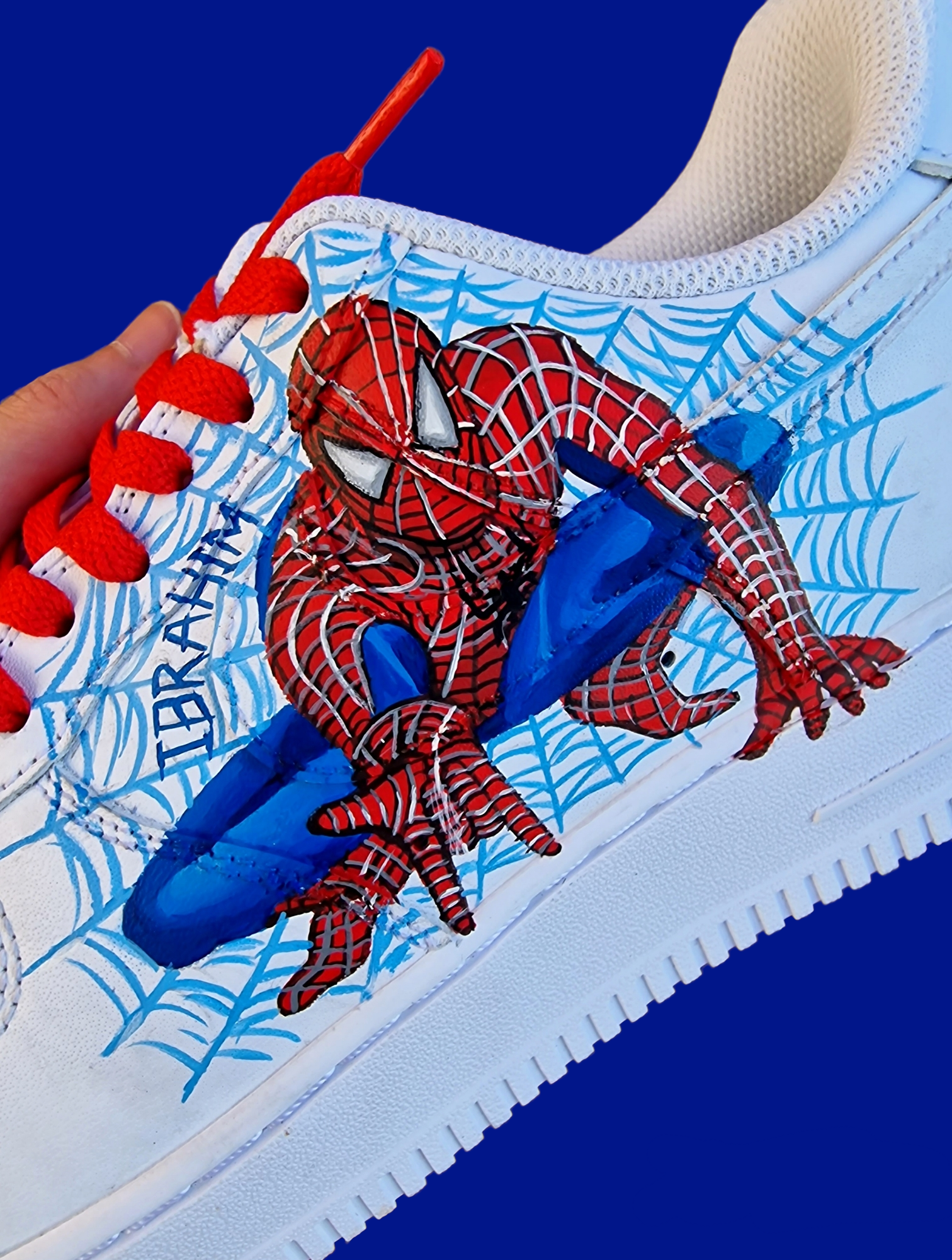 Kids Spiderman Marvel custom Nike Air forces by Gitartsy 