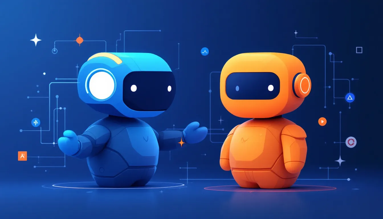 An illustration comparing AI language models like DeepSeek and ChatGPT.