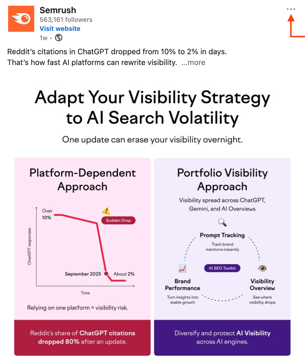 Step 2 of embedding a LinkedIn post on a website natively