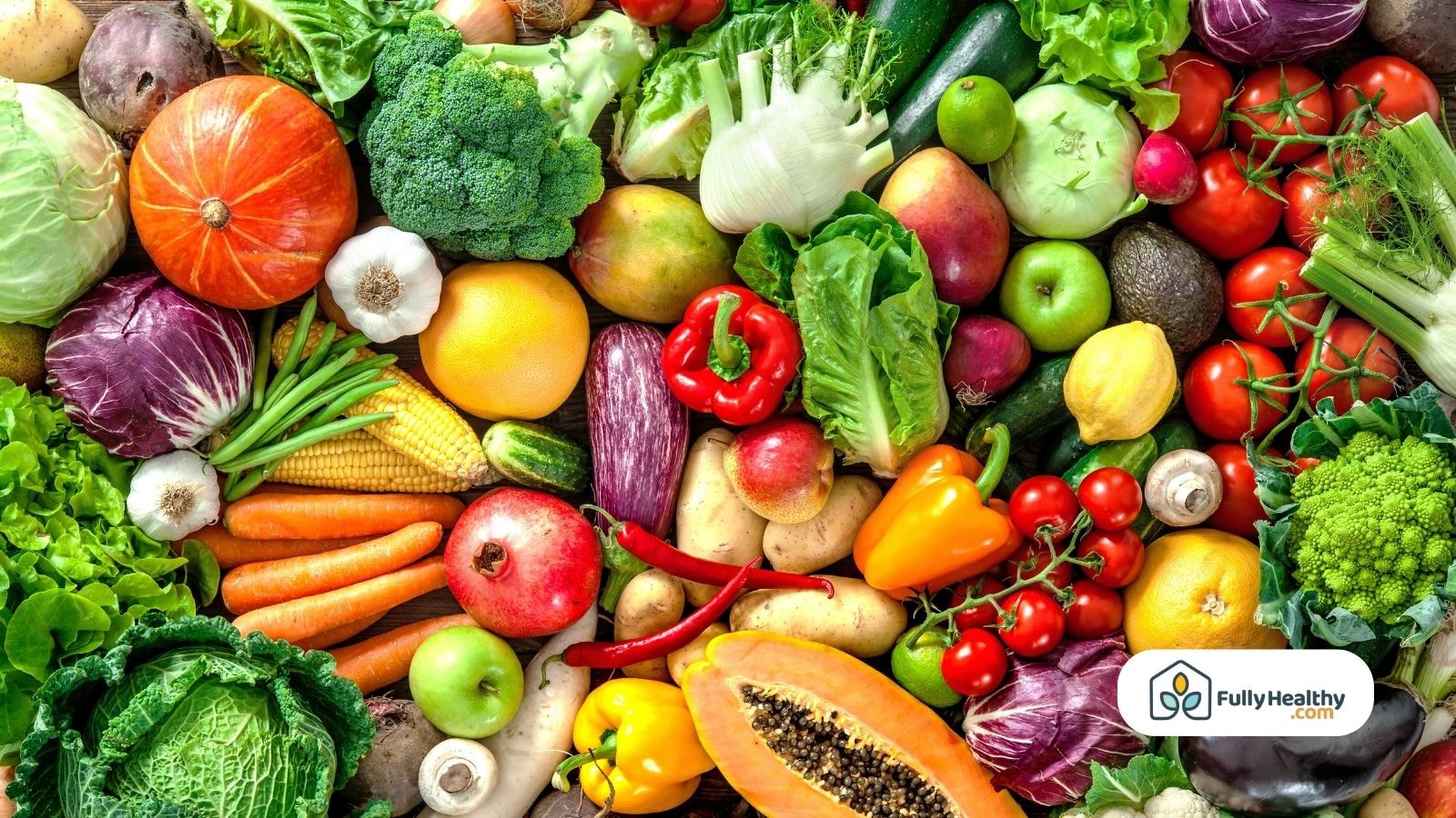 Fresh different kinds of vegetables displayed together